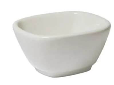 Ramekin Cuadrado 2 oz Negro Hierro/Blanco