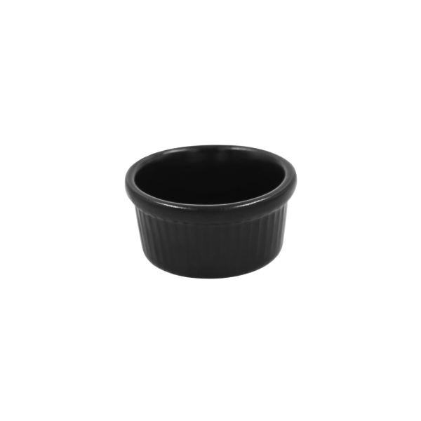 Ramekin estriado 5 oz negro mate