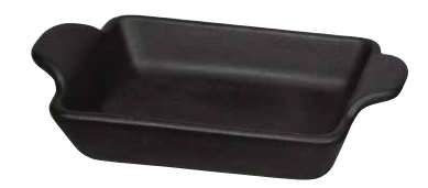 Plato Rectangular con Asa Negro