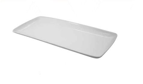 Plato Placa Rectangulo Negro