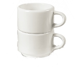 Taza Cappuccino Apilable 8 oz Negro Mate