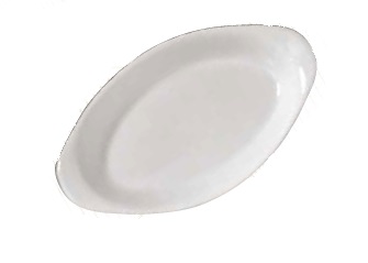 Plato Para Ensalada Galesa Con Orejas 8 Oz. Blanco