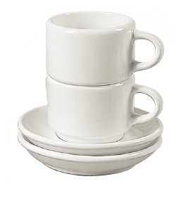 Plato Para Taza Capuchino Apilable De 5 Pul. 13 Cm Azul Cobalto Todillo/Ultra Blanco
