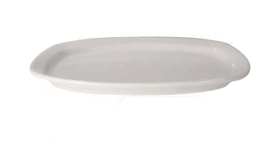 Plato Rectangular Con Orejas De 35 Cm 13.5 Pulg Ultra Blanco