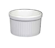 Ramekin Estriado 4.5 Oz. Blanco