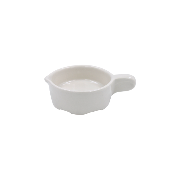 Tazón bote con mango Blanco 3 Oz.