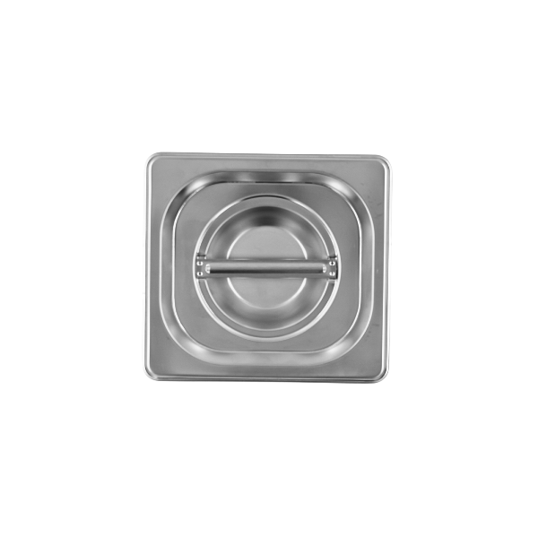 Tapa 1/6 acero inox. 201, 0.6 Nsf