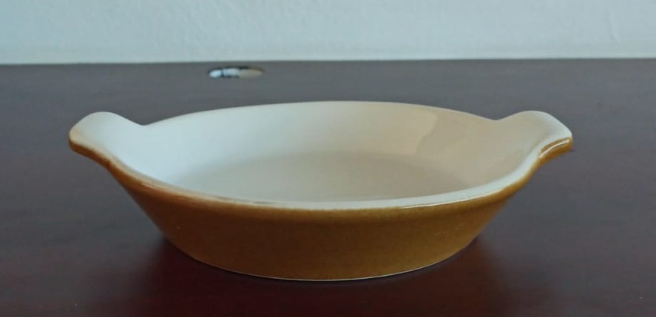 Plato Para Pasta Hondo 16 Oz. Miel de Oro / Blanco