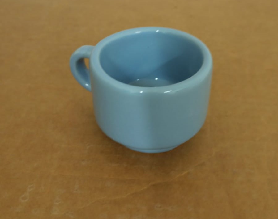 Taza de Expreso Apilable 3 0z Azul Palido