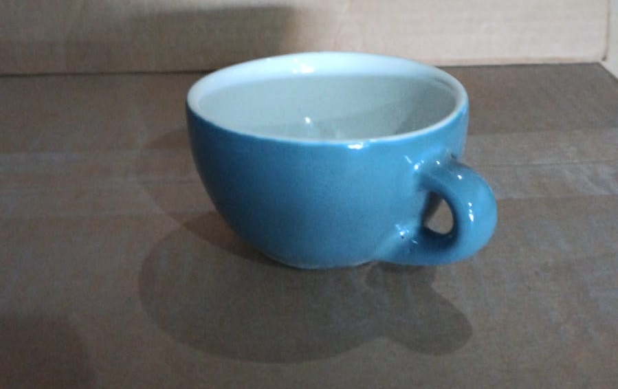 Taza Barista Cappuccino 8 oz Azul Apolo/Blanco
