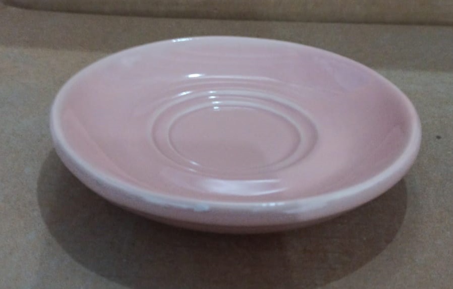 Plato Para Taza Capuchino Apilable De 5 Pul. 13 Cm Durazno