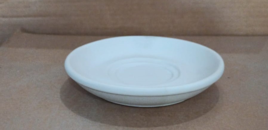 Plato Para Taza Capuchino Apilable De 5 Pul. 13 Cm Bisque Blanco