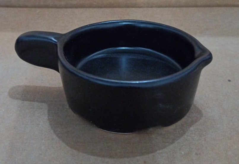 Tazon Bote Con Mango 3 Oz. Negro Mate