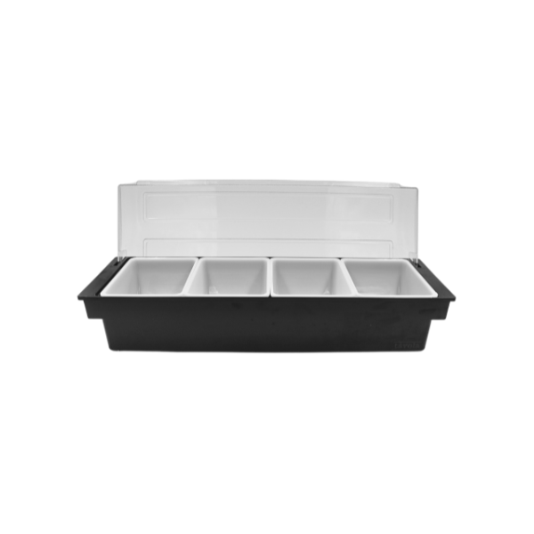 Caja para condimentos de plástico 4 compartimientos@