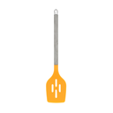 Volteador Ranurado Naranja con mango de acero y punta de silicón@