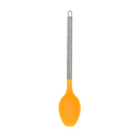 Cuchara Naranja con mango de acero y punta de silicón@