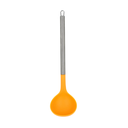 Cucharón Naranja con mango de acero y punta de silicón@