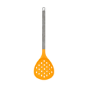 Espumadera Naranja con mango de acero y punta de silicón@
