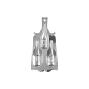 Reposa cucharas de Acero inoxidable Medidas: 15 x 12 cm@