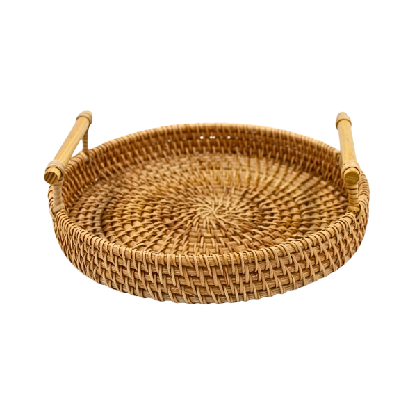 Bandeja de servicio de ratán 22 cm @