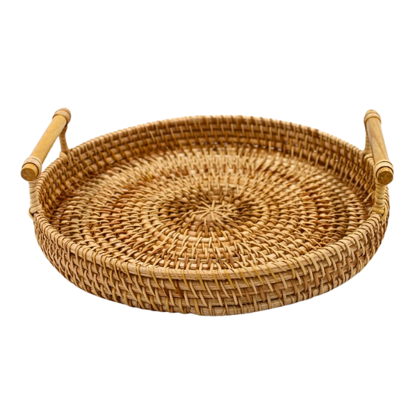 Bandeja de servicio de ratán 24 cm @