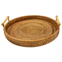Bandeja de servicio de ratán 28 cm @
