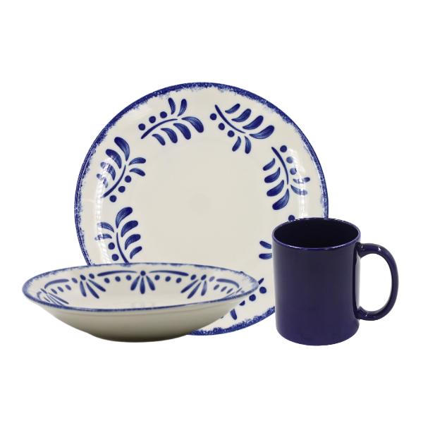 Vajilla 9 piezas Habanera Azul@