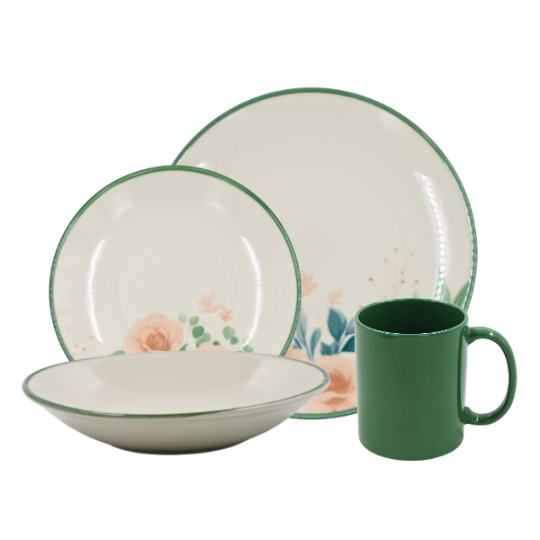 Vajilla 16 piezas Flora Fresca@
