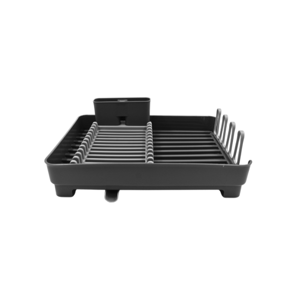 Escurridor de plástico con desagüe reversible, bandeja y portacubiertos