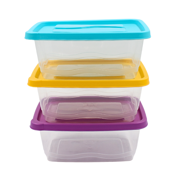 Juego de 3 contenedores de plástico 2L varios colores 200-8036-RBW Home Sweet Home (36)