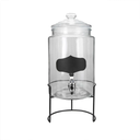 Despachador de bebidas de vidrio para 5.8 L con base de metal