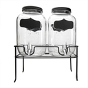 Juego de despachadores de vidrio 4 L base negra MOD. ATA1128