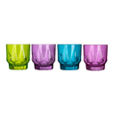 Juego de 4 vasos de vidrio 250 ml Prisma Colors @