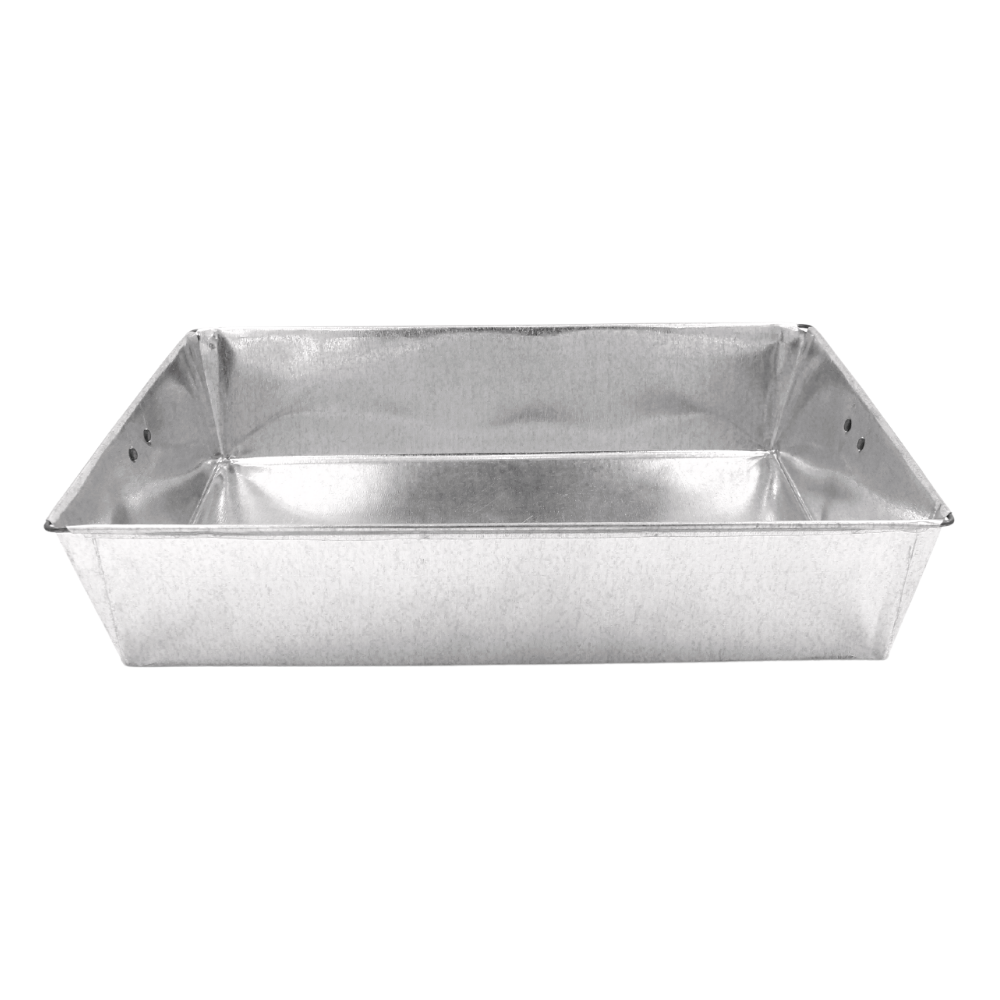 Charola Galvanizada con asas 42 x 30 cm de aluminio(BAJA)