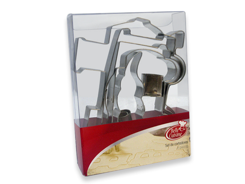 Cortadores de galletas de acero inoxidable 8 piezas Tren (BAJA)