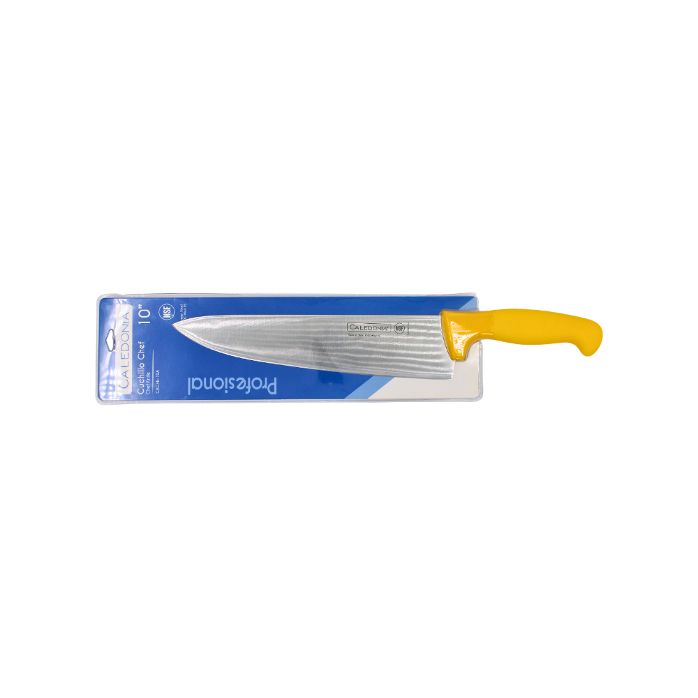 Cuchillo chef 10" Caledonia color amarillo