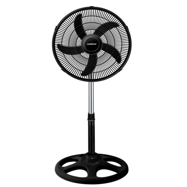 Ventilador de pedestal 18" American 5 aspas Negro