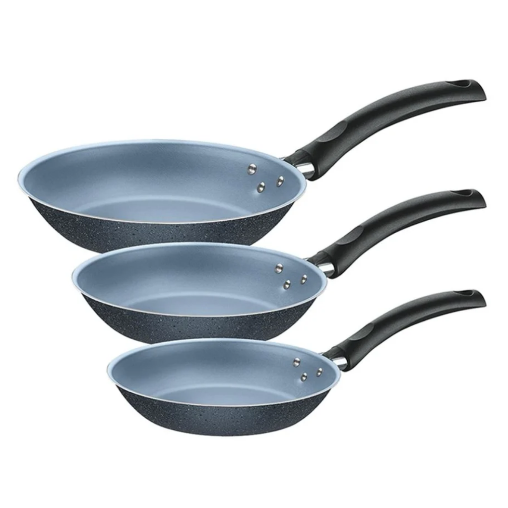 Juego De 3 Sartenes Tramontina Turim Azul