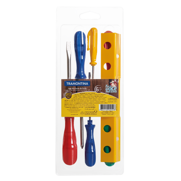 Juego básico de destornilladores Tramontina de 6 piezas (BAJA)