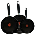 Juego de 3 sartenes T-fal Vital negro 20, 24 y 26 cm Kraft