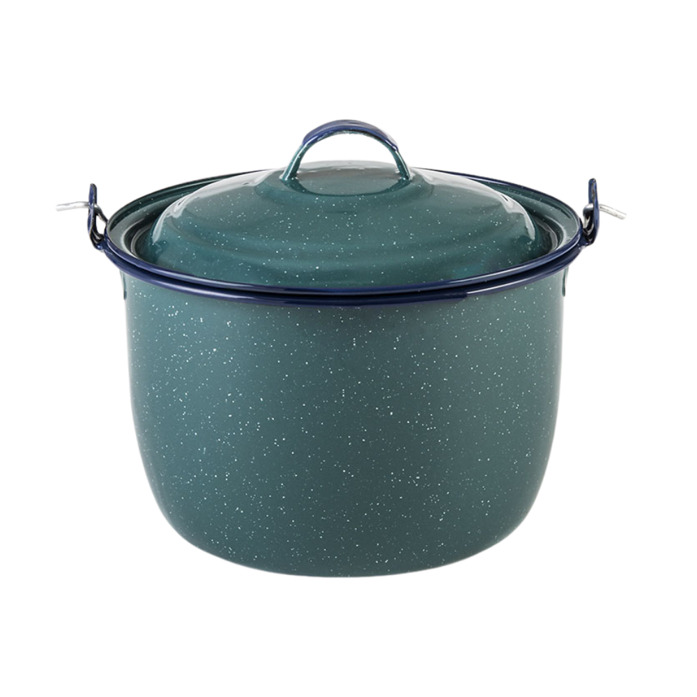 Olla de peltre convexa con asa 22 cm Cinsa con tapa 6 litros Aqua(BAJA)