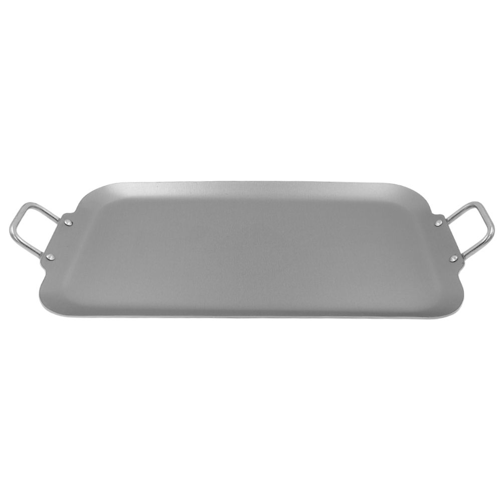 Plancha doble quemador con antiadherente@