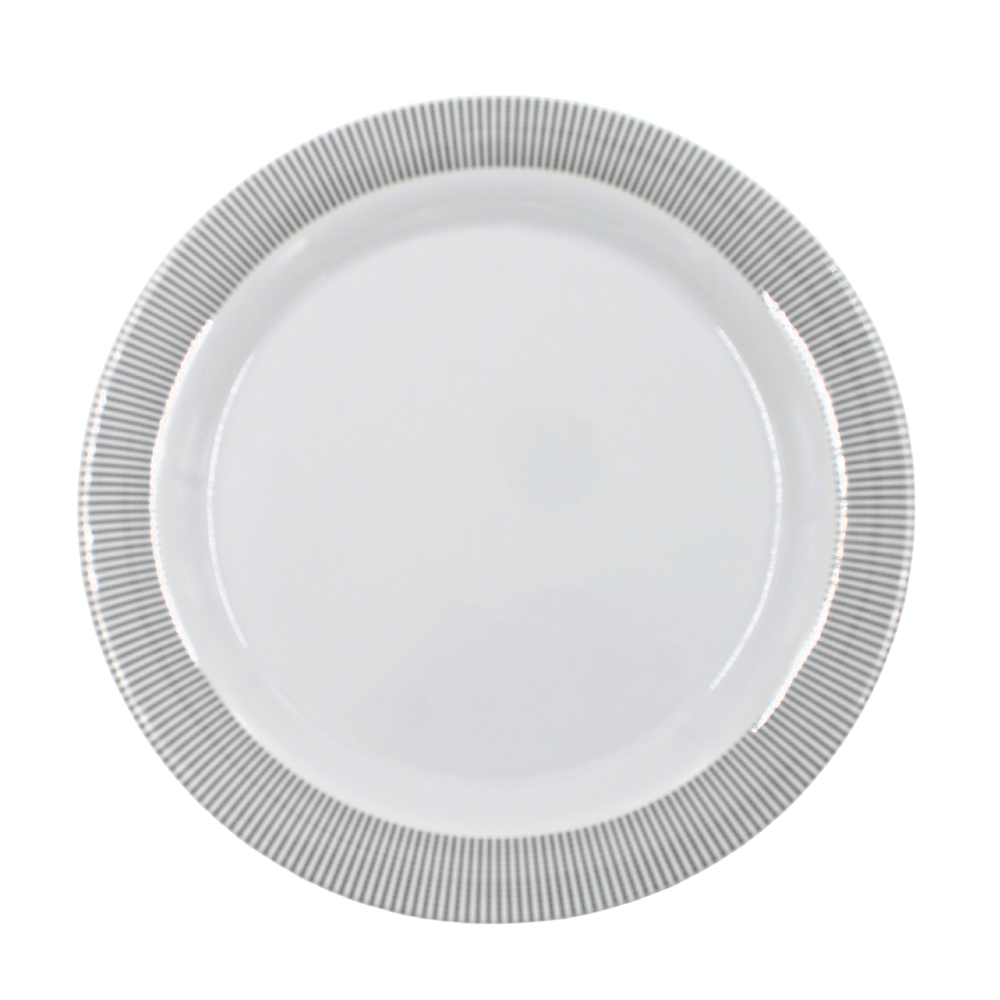 Plato extendido 10.5" 26 cm melamina Premium Elegantza Gris