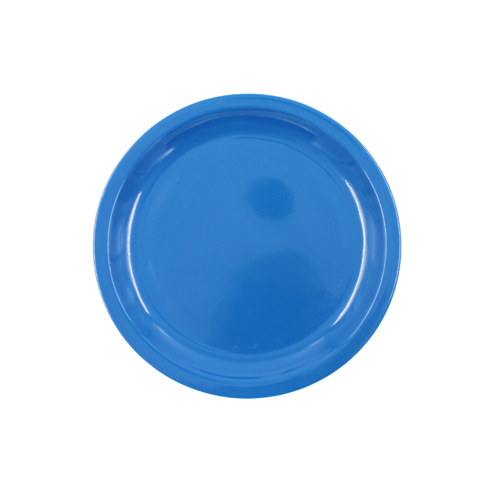 Plato extendido 8 pulgadas (20 cm) melamina azul