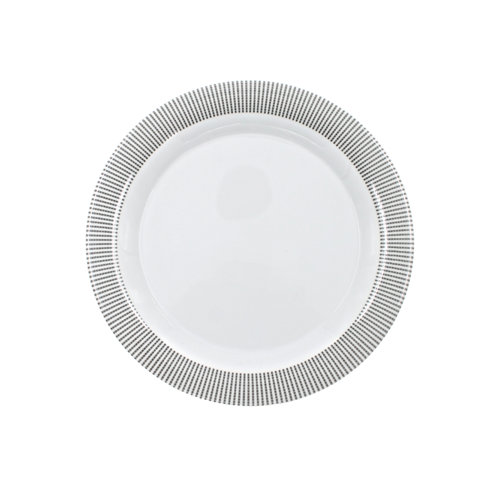 Plato extendido 8" 20 cm melamina Premium Elegantza Gris