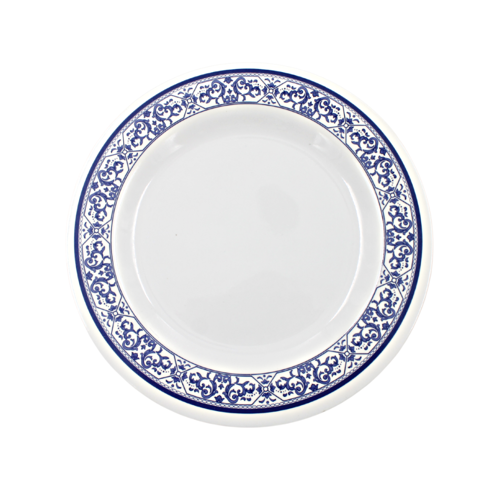 Plato extendido 9" 22.5 cm melamina talavera azul
