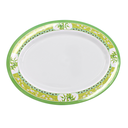 Plato oval 12" 30 cm melamina Bambú Verde Clorofila