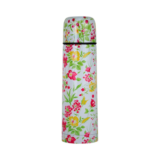 [1530163] Thermo de acero inoxidabe con diseño floral de 750 ml (BAJA)