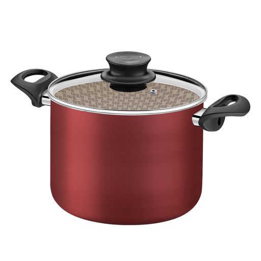 [5011713] Olla alta con Tapa 24 cm 7.1L Paris Roja aluminio 1.8 mm(BAJA)