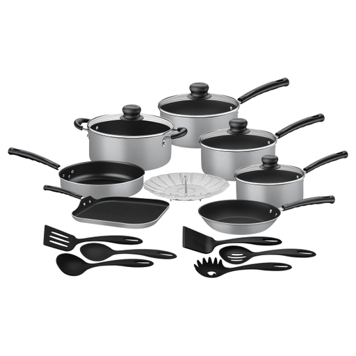 [5011805] Batería de Cocina Tramontina Primaware Cool Gray 18 Piezas (ONE SHOT)
